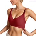 thumbnail image 1 of Lixiuxyad Seamless Bra Soft Support Lift Push Up Comfortable Underwire T Shirt Bra For Everyday Wear,Bras for Women Red XXXL, 1 of 6