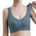 thumbnail image 1 of Lixiuxyad Seamless Front Yoga Bra For Supportive Non Padded Sports Top With Side Coverage And Back Design For Fitness Workout,Bras for Women Blue L, 1 of 7