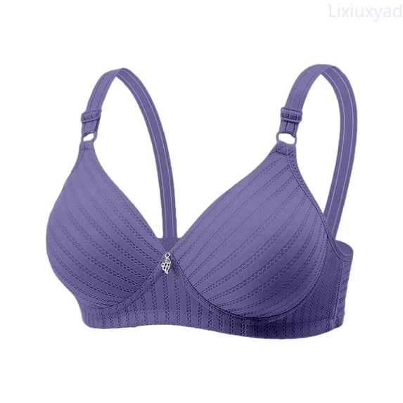 Lixiuxyad Seamless Underwire Comfortable Full Cup Bra Hot Off The Shelf Bra,Bras for Women Blue 36