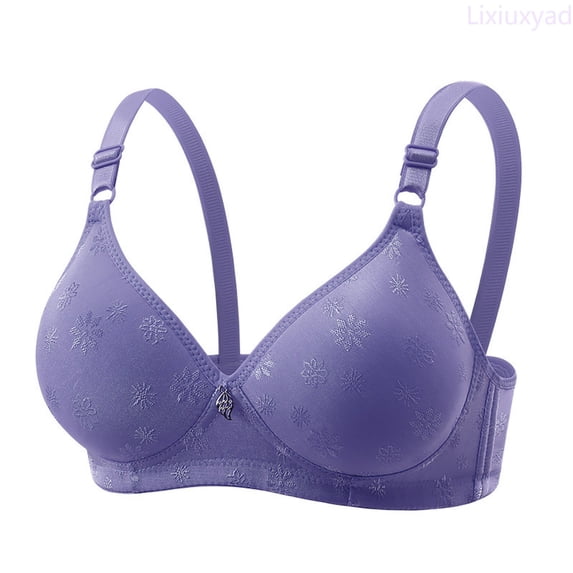 Lixiuxyad Seamless Underwire Comfortable Full Cup Bra Hot Off The Shelf Bra,Bras for Women Blue 40