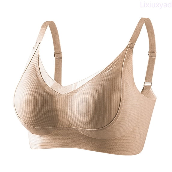 Lixiuxyad Soft Support Lift Fixed Cup Bra Small Chest Gathering Sports Back Bra,Bras for Women Yellow L