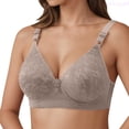 thumbnail image 1 of Lixiuxyad Soft Wireless Comfort Bra For Seamless Support Everyday Wear Lightweight Breathable T Shirt Bra With Wide Band,Bras for Women Gray 38, 1 of 5