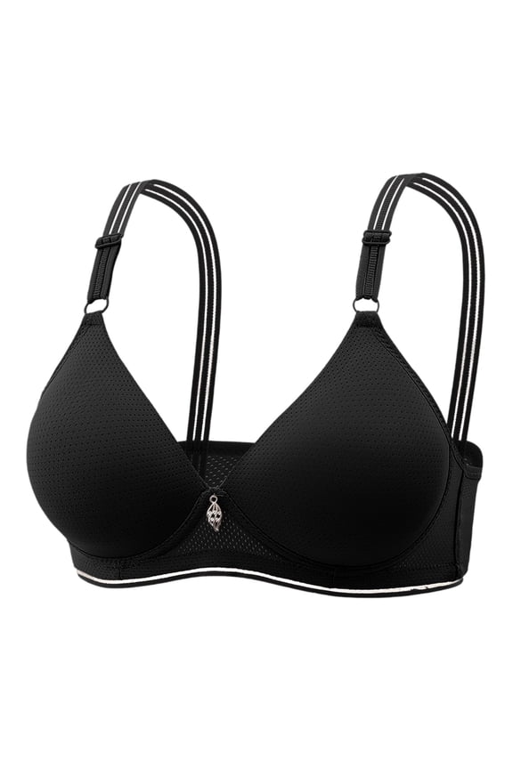 Sports Bra One Shoulder Women Lace Back Button Shaping Cup Adjustable Shoulder Strap Large Size Underwire Bra