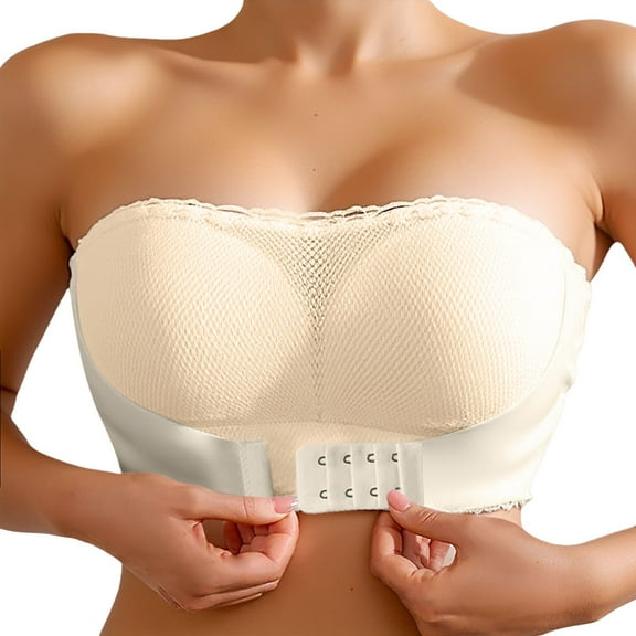 Lixiuxyad Sports Bras Packs Women's Thin Seamless Vest Soft Support Large Chest Small Half Fixed Cup Breathable Bra