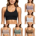 thumbnail image 1 of Lixiuxyad Sports Bras for Women Crossback Wireless Support Yoga Bra With Seamless Cup Design For Comfortable Motion And Secure Fit,Green, 1 of 7
