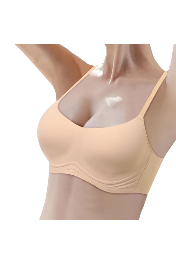 Sports Brawls for Women Women's Comfortable Large Thin Sagging Side Beauty Back Shining No Steel Ring Wrapping Bra