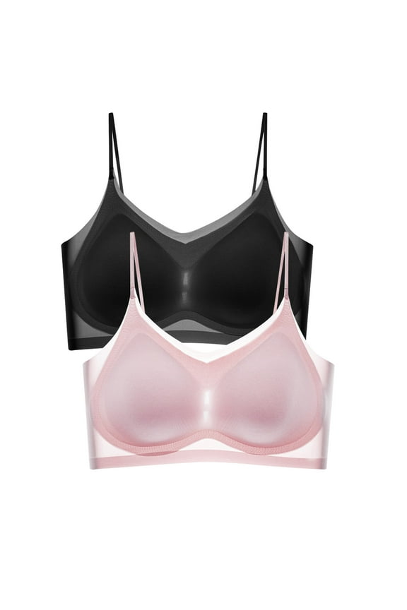 Sports Brawls for Women Women's Front Side Buckle Lace Edge Without Steel Ring Movement Seamless Gathering Adjustment Yoga Sleep Large Bra