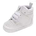 thumbnail image 1 of Lixiuxyad Spring And Summer Children Baby Toddler Shoes Boys And Girls Floor Sports Shoes Flat Bottom Breathable Light High Top Solid Color Strap Athletic Shoes Sizes 5(Toddler 6-12 Months), 1 of 7