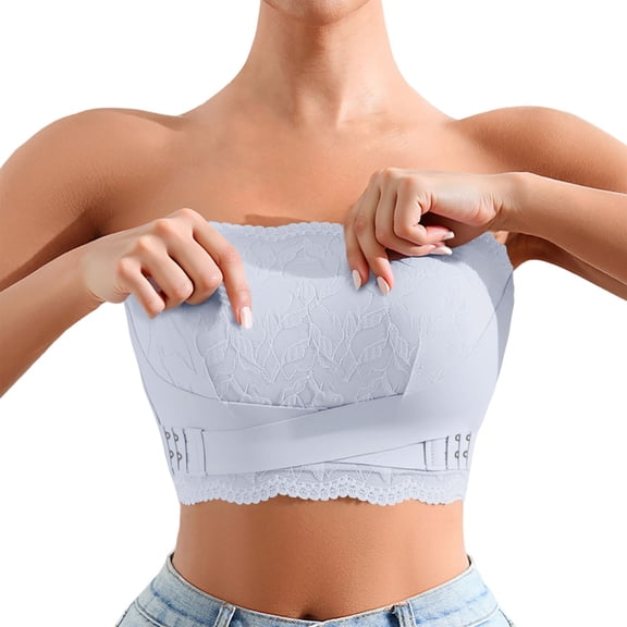 Lixiuxyad Strapless Bra for Women plus Size Comfortable Plus Size Bra For Everyday Wear For Jeans All Season Design Detailed Size Provided
