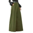 thumbnail image 1 of Lixiuxyad Stretchy Work Dress Pants For Women Palazzo Pants Summer Printed Cropped Cotton Linen Comfy Baggy Trousers With Pockets Elegant Party High Waist Wide Leg Trousers Flared Pants Green, 1 of 5