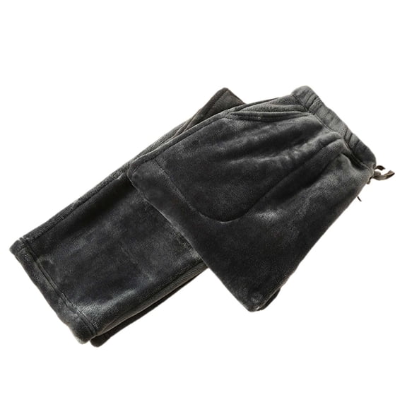 Lixiuxyad Summer Casual Pants Extra Thick Flannel Pajama Pants For Women Coral Fleece Lined Warm Pants For Fall & Winter Cozy Home Wear Gray