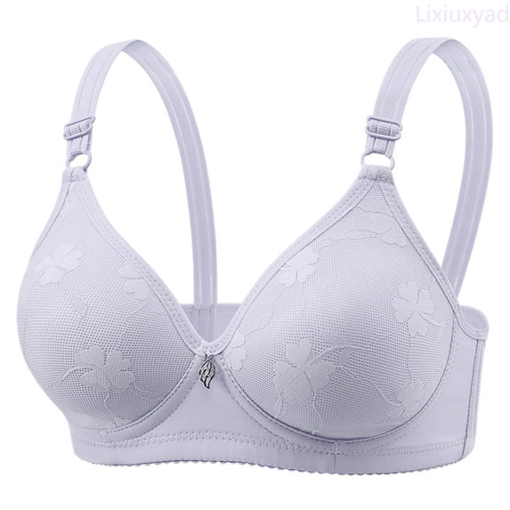 Lixiuxyad Summer Middle Adjustable Close Knit Bra Without Underwire,Bras for Women Blue 40