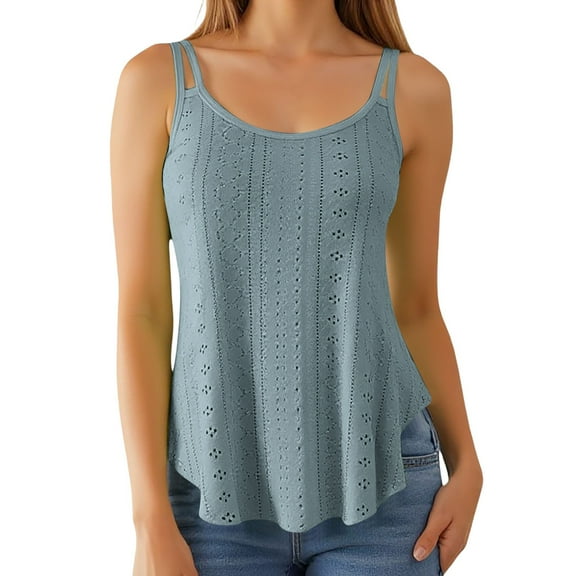 Lixiuxyad Summer Tank Tops Vests For Women Summer Casual Fashion Tops Strap Chiffon Sleeveless Tank Top(Green S)