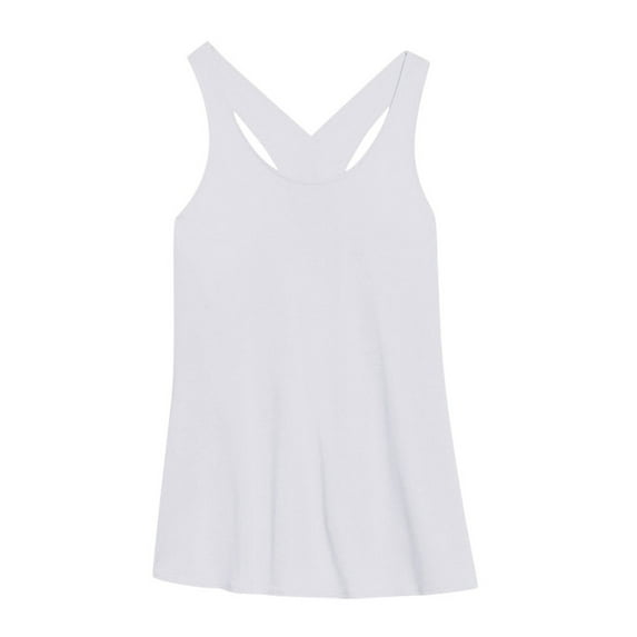Lixiuxyad Summer Womens Tank Tops Women Solid Sleeveless Sports Vest Training Running Fitness Top Pullover Loose Yoga Blouse(White M)