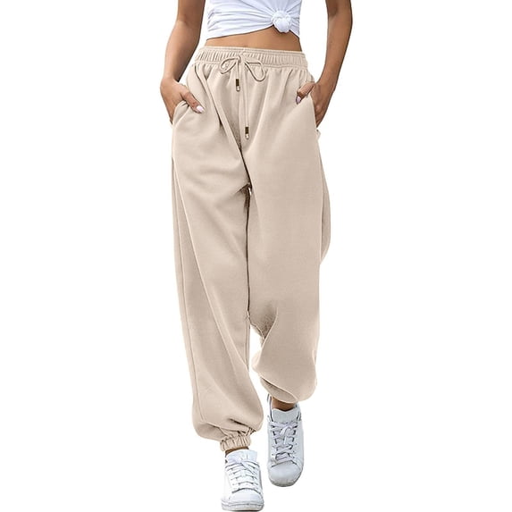 Lixiuxyad Sweatpants Women Baggy Lounge Pants Workout Gym Active High Waisted Comfy Joggers for Women Orange