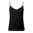thumbnail image 1 of Lixiuxyad Tank Top Camisole Women's V Neck Tank Tops With Built In Bra Sleeveless For Music Festival Casual Wear Summer Spring Fall Outdoor Indoor(Black XXL), 1 of 6