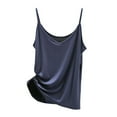 thumbnail image 1 of Lixiuxyad Tank Tops Basic Layer Women's Casual Camisole Tank Top For Home And Leisure Comfortable Strap Design Versatile Layering Soft Breathable Fabric All Season Wear(Blue M), 1 of 3