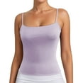 thumbnail image 1 of Lixiuxyad Tank Tops With Built In Bras Women's Basic Tank Tops Sleeveless Casual Camisole Pure Color Strappy Layering Piece For Everyday Wear Vacation Outfit(Purple XS), 1 of 6