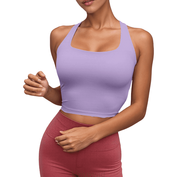 Lixiuxyad Tank Tops With Built In Bras Women's Workout Tank Tops Sleeveless Camisole Casual Summer For Women Breathable Lightweight Stretchy Yoga Running Gym Athletic Tank Tops,Purple