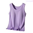 thumbnail image 1 of Lixiuxyad Tank Tops for Women Women's Scoop Neck Sleeveless Knit Ribbed Fitted Casual Crop Tank Top,Purple, 1 of 5
