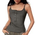 thumbnail image 1 of Lixiuxyad Trend Summer Tank Tops Shoulder Strap Chest Pad Vest For Women Design Square Collar Threaded Camisole Slim Fit Outer Wear Bottoming, 1 of 4