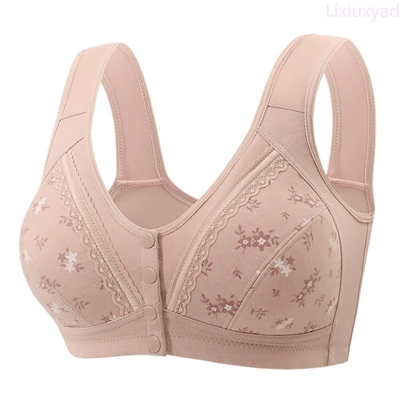 Lixiuxyad Full Coverage Bra For With Superior Support And Comfort All Day Wireless T Shirt Bra Seamless Underwear For Plus Bust,Bras for Women Pink 38