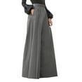 thumbnail image 1 of Lixiuxyad Wide Leg Pants Pants For Women Palazzo Pants Summer Printed Cropped Cotton Linen Comfy Baggy Trousers With Pockets Fashion Elegant Party High Waist Wide Leg Trousers Flared Pants Gray, 1 of 6