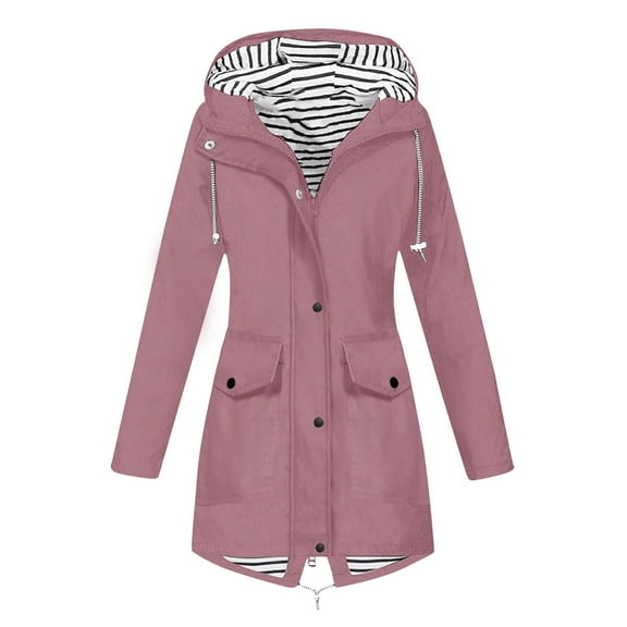 Lixiuxyad Winter Outerwear Women's Autumn And Winter Three In One Two Piece Windbreaker Outdoor Mountaineering Suit Jacket And Windbreaker Pink