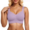 thumbnail image 1 of Lixiuxyad Wirefree Full Coverage Bra For Seamless Comfort Everyday T Shirt Underwire Support Soft Fabric Breathable Smooth Fit,Bras for Women Purple L, 1 of 7