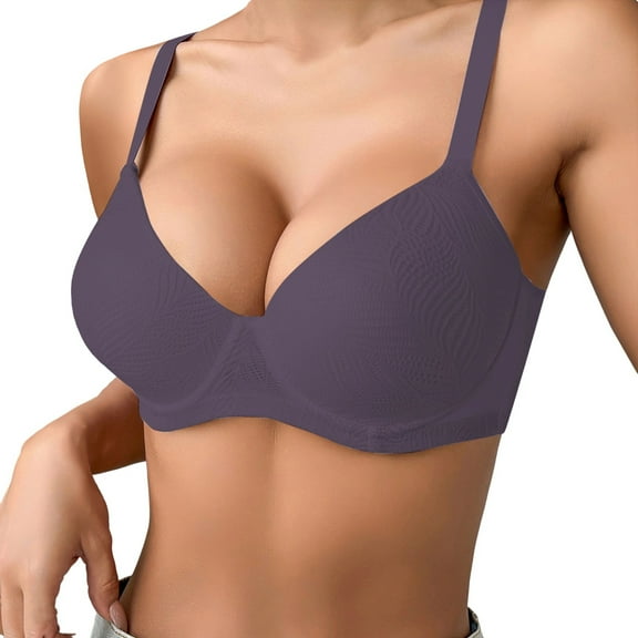 Lixiuxyad Woman Bra Women's Thin Solid Color Comfortable Breathable Push Up Bra With Underwire Triple Bra