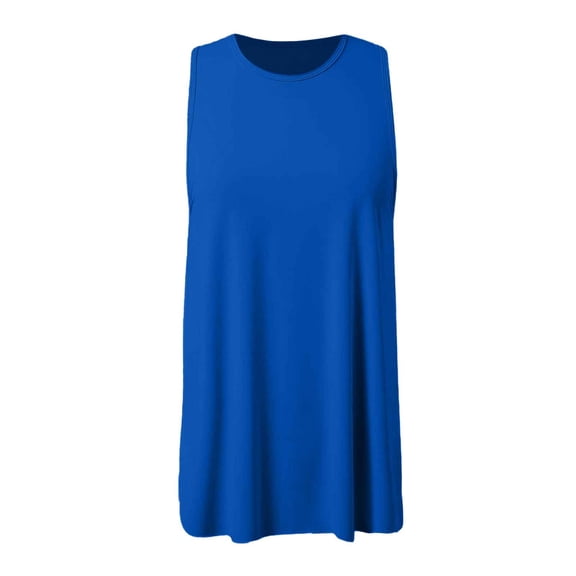 Lixiuxyad Women Basics Tees Women Solid Sleeveless Sports Top Running Fitness Yoga Vest Elastic Loose Sports Vest,Blue M