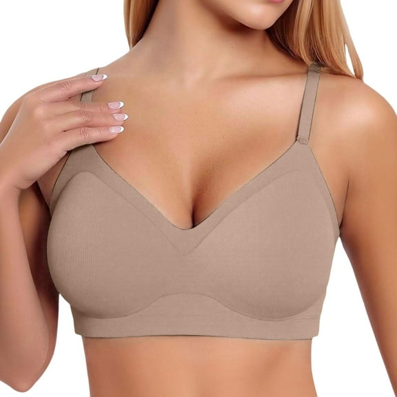 Lixiuxyad Women Bras Pack Women's Comfortable Supportive Everyday Bra For Home And Leisure With 4 3 Hook Design Pure Color Seamless Underwear