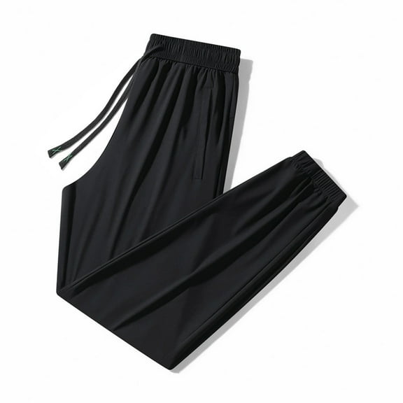 Lixiuxyad Women Casual Trousers Cool Ice Silk Sweatpants Super Stretch Pants Men's And Women's Casual Jogging Sweatpants Black
