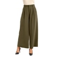 thumbnail image 1 of Lixiuxyad Women Drawstring Pants Women High Waist Casual Wide Leg Long Palazzo Pants Trousers Regular Size Green, 1 of 5