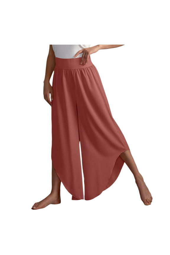 Women Drawstring Pants Women Wide Leg Pants High Waisted Yoga Pants Hippie Pants Boho Beach Plus Size Palazzo Pants Red