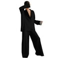 thumbnail image 1 of Lixiuxyad Women Pajamas Set Thermal Women's Spring And Summer Thin Women's Home Imitation Silk Pajamas Women's Winter Foreign Trade Ice Silk Loose And Can Be Worn Outside, 1 of 5