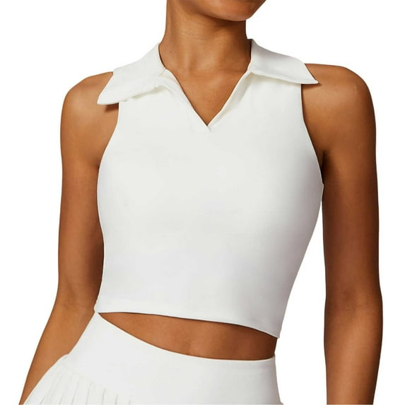 Lixiuxyad Women Strap Camisole Women's Sleeveless Tank Top Athletic Tennis Workout Fitness Cropped Camisole For Sports Casual Summer Spring(White S)