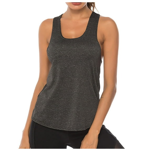 Lixiuxyad Women Strap Camisole Womens Workout Tops For Women Racerback Tank Tops Mesh Yoga Shirts Athletic Running Tank Tops Sleeveless Gym Clothes(Gray L)