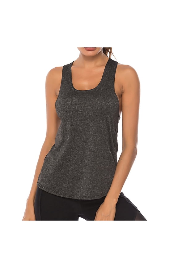 Women Strap Camisole Womens Workout Tops For Women Racerback Tank Tops Mesh Yoga Shirts Athletic Running Tank Tops Sleeveless Gym Clothes(Gray M)