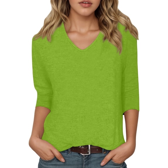 Lixiuxyad Women T-Shirt Women's Basic Crew Neck Short Sleeve Casual T Shirt Soft Comfortable Everyday Top Stylish Solid Color Tee For Ladies,Green