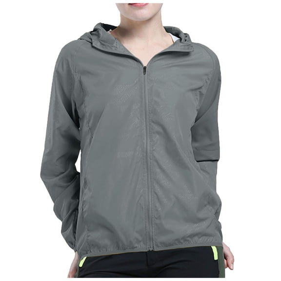 Lixiuxyad Women Trendy Jacket Lightweight Rain Jacket Women's Raincoat Transition Jacket Windbreaker With Hood Cycling Jacket Rain Cape Thin Rain Jackets Wind Jacket Hiking Jacket Outdoor Gray