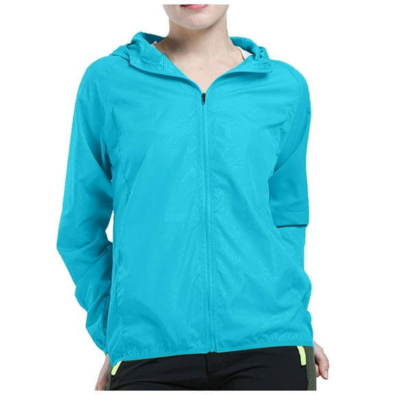 Lixiuxyad Women Trendy Jacket Lightweight Rain Jacket Women's Raincoat Transition Jacket Windbreaker With Hood Cycling Jacket Rain Cape Thin Rain Jackets Wind Jacket Hiking Jacket Outdoor Blue