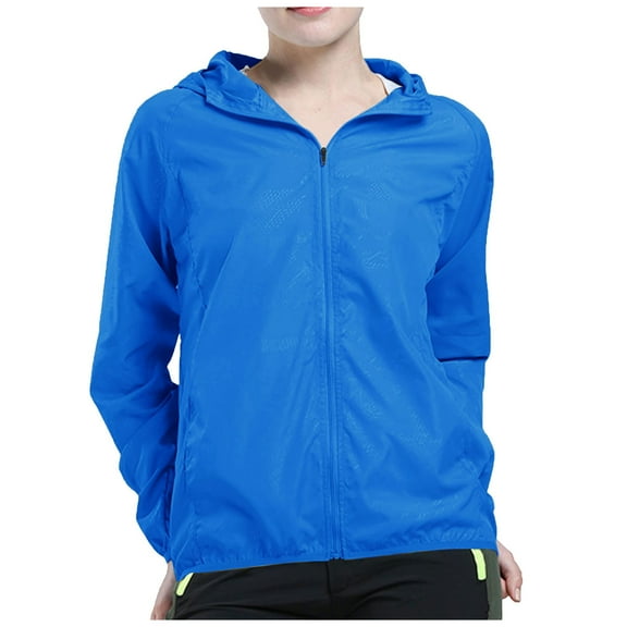 Lixiuxyad Women Trendy Jacket Lightweight Rain Jacket Women's Raincoat Transition Jacket Windbreaker With Hood Cycling Jacket Rain Cape Thin Rain Jackets Wind Jacket Hiking Jacket Outdoor Blue
