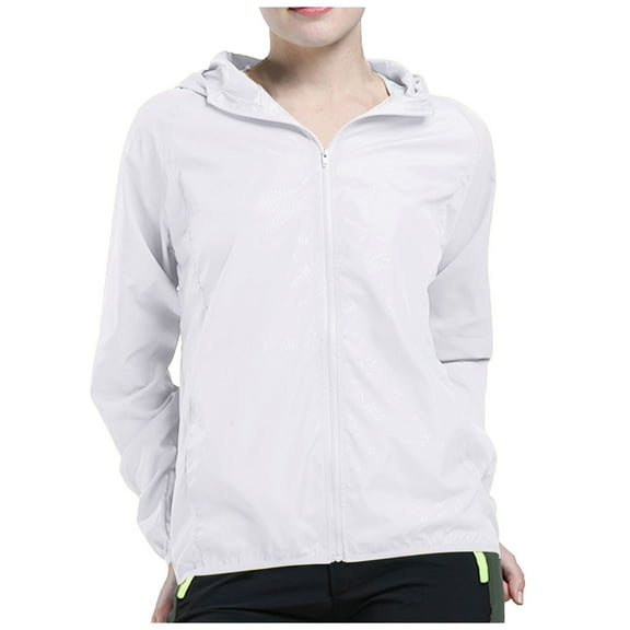 Lixiuxyad Women Trendy Jacket Lightweight Rain Jacket Women's Raincoat Transition Jacket Windbreaker With Hood Cycling Jacket Rain Cape Thin Rain Jackets Wind Jacket Hiking Jacket Outdoor White