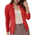 thumbnail image 1 of Lixiuxyad Women Trendy Jacket Women's Casual Jacket Autumn Winter Fashion Solid Color Pocket Slim Fit Outwear Tops Coat For Daily Wear Red, 1 of 3