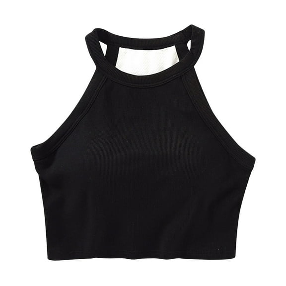 Lixiuxyad Women's Camisole The With Chest Pad Hanging Neck Sling Navel Vest Female Bra With Short Bottoming Coat.