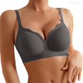 thumbnail image 1 of Lixiuxyad Women's Front Closure Floral Lace Bra Comfortable Support Underwire T Shirt Bralette Soft Wireless Everyday Wear,Bras for Women Gray 44, 1 of 5