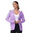 thumbnail image 1 of Lixiuxyad Women's Oversized Jacket Plus Size Hooded Coat For Women Lightweight Casual Wear Spring Summer Fall Outerwear With Pockets Comfortable Loose Fit Long Sleeve Jacket Purple, 1 of 6