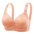 thumbnail image 1 of Lixiuxyad Women's Sports Bras Women's Large Sized Steel Rimless Jacquard Thin Cup Four Buckle Underwear Side Comfortable Breathable And Adjustable Bra, 1 of 2