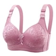 thumbnail image 1 of Lixiuxyad Women's Sports Bras Women's Large Sized Steel Rimless Jacquard Thin Cup Four Buckle Underwear Side Comfortable Breathable And Adjustable Bra, 1 of 4